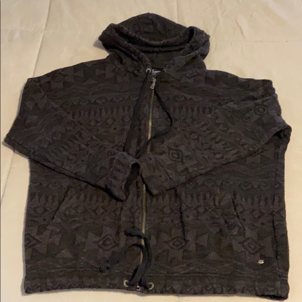 AE hooded zip up sweater